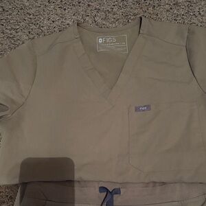 Figs Khaki Scrub jogger set